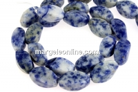 Margele sodalit, rasucit, 16x10mm