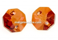 Swarovski, link octogon, crystal copper, 12mm - x2