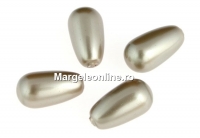 Perle Swarovski picatura, platinum, 11.5x6mm - x2