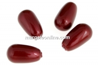 Perle Swarovski picatura, bordeaux, 15x8mm - x2