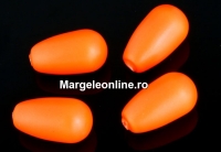 Perle Swarovski picatura, neon orange, 11.5x6mm - x2