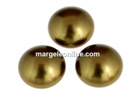 Swarovski, cabochon perla cristal, antique brass, 8mm - x2