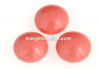 Swarovski, cabochon perla cristal, pink coral, 6mm - x2