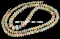 Margele opal natural auriu translucent cu irizatii, rondele, 4-6mm
