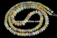 Margele opal natural auriu translucent cu irizatii, rondele, 4-6mm