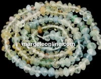 Margele beril natural, rondela neregulata, multicolor, 4-5mm