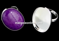 Baza inel, argint 925, 25x18mm, interior 18mm - x1