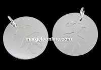 Charm banut gravat cu fetita, argint 925,16mm - x1