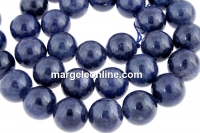 Margele safire albastre naturale, rotund, 10mm