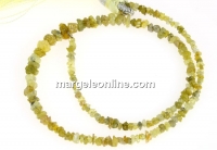 Diamant natural brut neprelucrat, verde lime, chips, 1.8-4mm