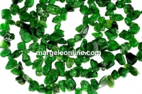 Margele diopsid natural, forma: neregulata, 8-14mm