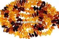 Colier cu margele chihlimbar natural, chips, 7-11mm - 130cm