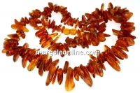 Colier cu margele chihlimbar natural, chips, 10-23mm