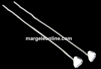 Tortite cercei argint 925, cub 6mm - x1per