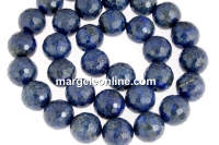 Margele lapis lazuli natural, rotund microfatetat, 12mm
