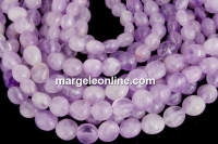 Margele ametist lavanda, rotund neregulat, 7-8mm