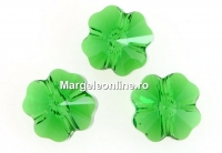 Swarovski, margele trifoi, dark moss green, 8mm - x2