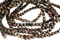 Margele agate tibetane, rotund, 6mm