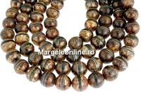 Margele agate tibetane, rotund, 10mm - x10
