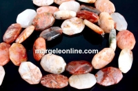 Margele agate naturale Morocco, octogon, 25x18mm