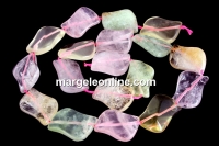 Mix cuart roz, ametist, citrin si prehnit, marchiza, 24x16mm