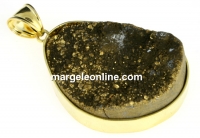 Pandantiv, druzy quart, 38x28mm - x1