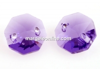 Swarovski, link octogon, tanzanite, 14mm - x1