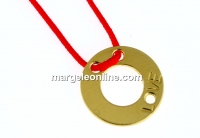 Link, disk, love, gold-plated 925 silver, 11.5mm - x1