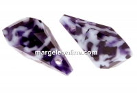 Swarovski, pandantiv picatura poligon, mozaic purple, 21mm - x1