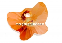 Swarovski, pandantiv fluture, crystal copper, 18mm - x1