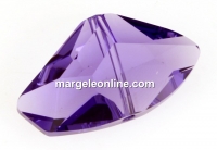 Swarovski, margele galactic, tanzanite, 24mm - x1