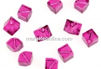Swarovski, margele cub, fuchsia, 4mm - x2