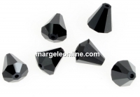 Swarovski, margele con, jet, 8x7mm - x1