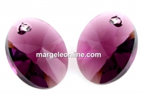 Swarovski, pandantiv oval, amethyst, 10mm - x1