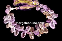 Margele ametrin si ametist natural grad A+, brioleta fatetata, 14x8.5mm