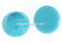 Swarovski, cabochon rose cut, turquoise, 12mm - x1