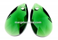 Swarovski, pandantiv picatura, dark moss green, 16mm - x1
