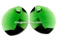 Swarovski, pandantiv frunza, dark moss green, 23mm - x1