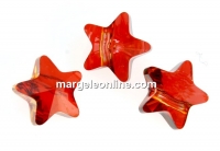 Swarovski, margele stea, red magma, 8mm - x2