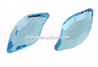 Swarovski, cabochon frunza, aquamarine, 10x5mm - x1