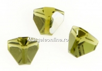 Swarovski, cabochon pyramid, khaki, 4mm - x1