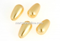 Perle Swarovski picatura, gold, 11.5x6mm - x2