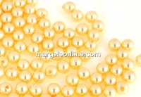 Perle Swarovski cu un orificiu, light gold, 4mm - x4