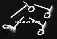 Tortite cercei argint 925, platou patrat, 4mm - x1per