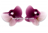 Swarovski, pandantiv fluture, amethyst blend, 18mm - x1