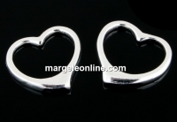 Link cadru inima, argint 925, 14x14mm - x1