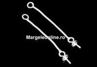 Baza pandantiv si cercei argint 925, 29mm, cupa de 4mm si pin - x1per