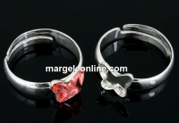 Baza inel reglabil argint 925, cabochon fluture 8mm - x1