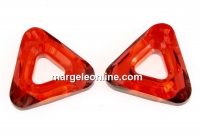 Swarovski, pandantiv triunghi, red magma, 14mm - x1