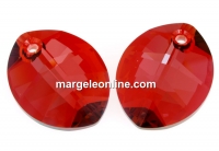 Swarovski, pandantiv frunza, red magma, 14mm - x1